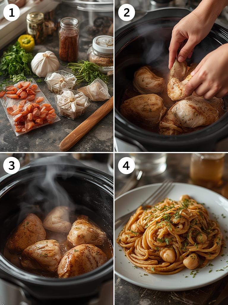 Slow Cooker Garlic Herb Chicken Thighs 1 2