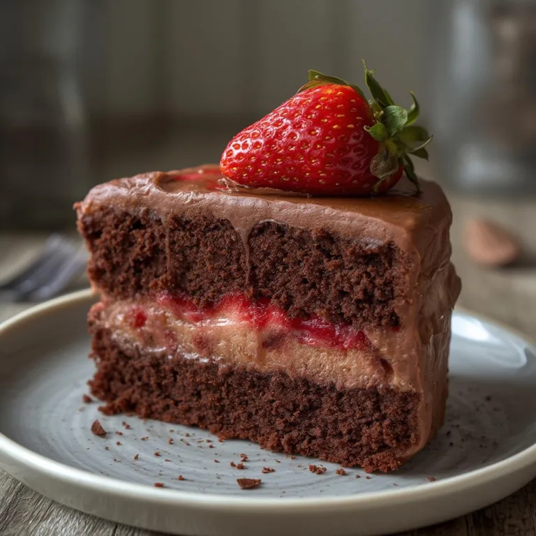Strawberry Chocolate Vanilla Cake