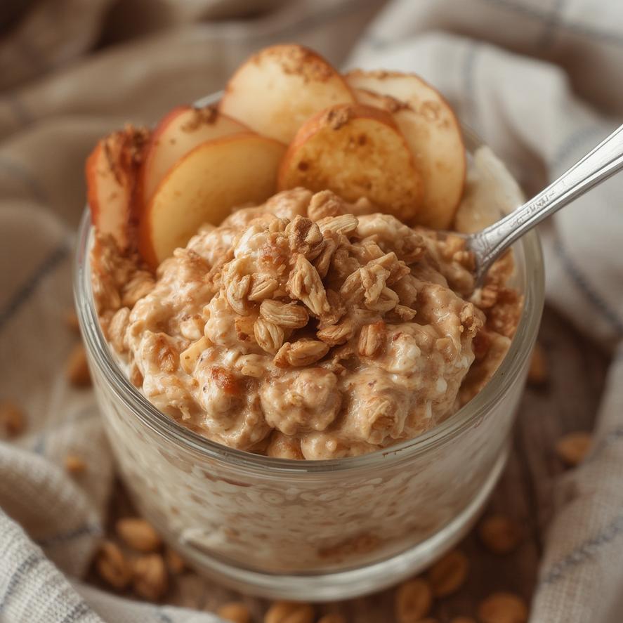 Healthy Food Ideas & Simple Breakfast Ideas : Aesthetic Apple Oatmeal Parfait! 5 Aesthetic Apple Oatmeal Parfait 7