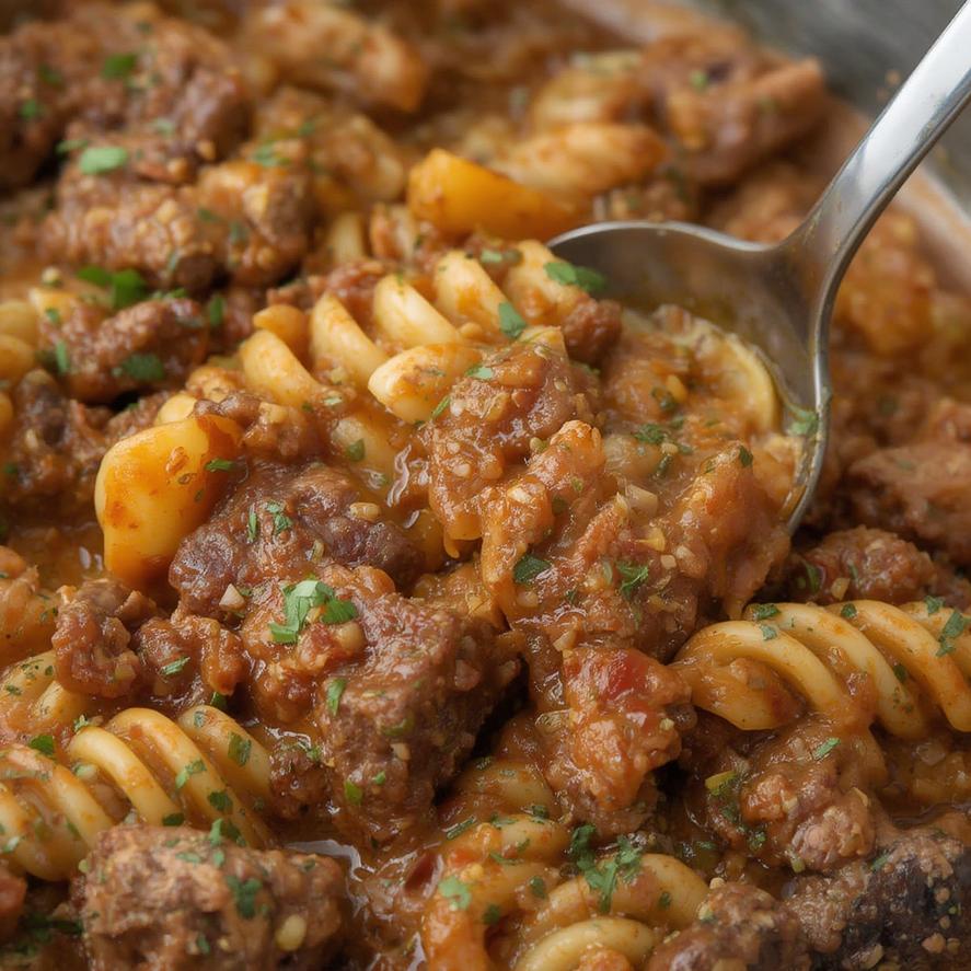 Beef Steak Pasta Bake: Dump & Go Crockpot Dinners For A Satisfying Supper! 5 Beef Steak Pasta Bake 3