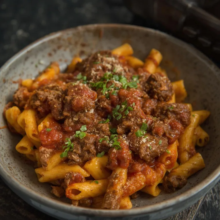 Beef Steak Pasta Bake