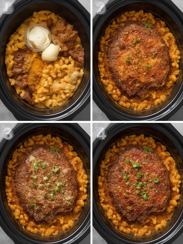 Cajun Parmesan Mac and Cheese with Steak 2