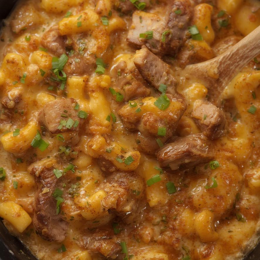 Cajun Parmesan Mac and Cheese with Steak 3
