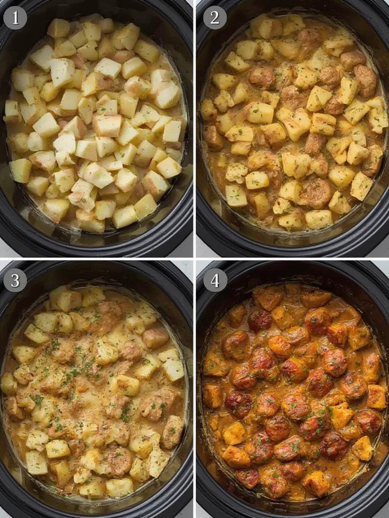 Cheesy Ranch Potatoes and Smoked Sausage Skillet 6