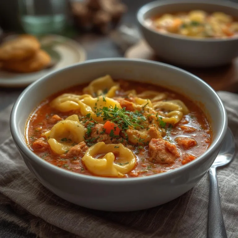 Italian Chicken Tortellini Soup