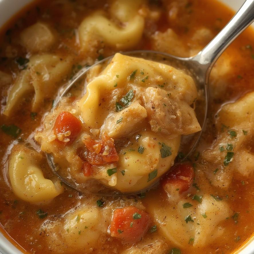 Italian Chicken Tortellini Soup 7