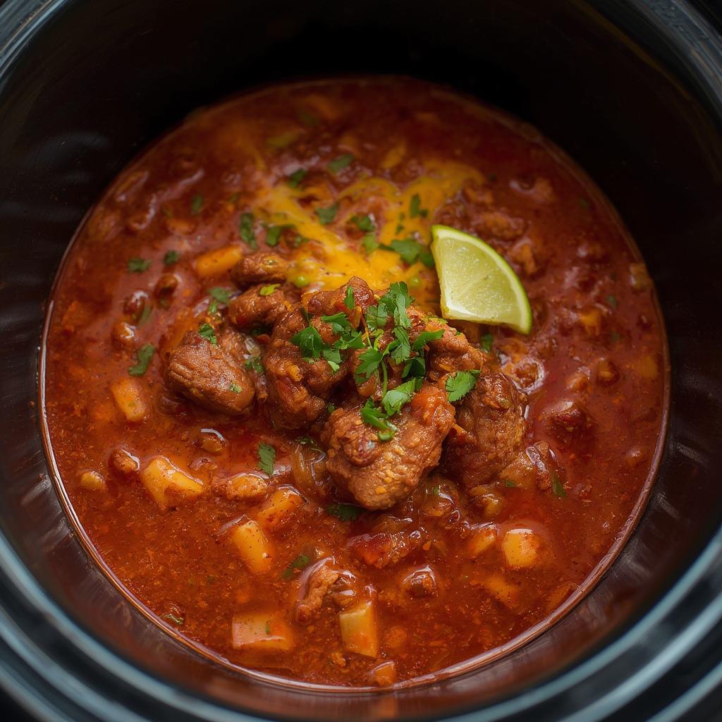 Pozole Rojo : Hearty Dump & Go Crockpot Dinner - Easy Healthy Family Meal! 4 Pozole Rojo 7