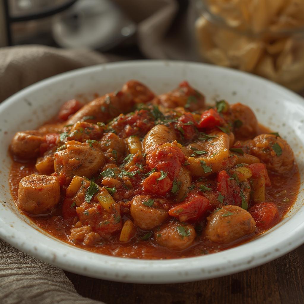 Smoked Sausage and Peppers Foil Pack 4