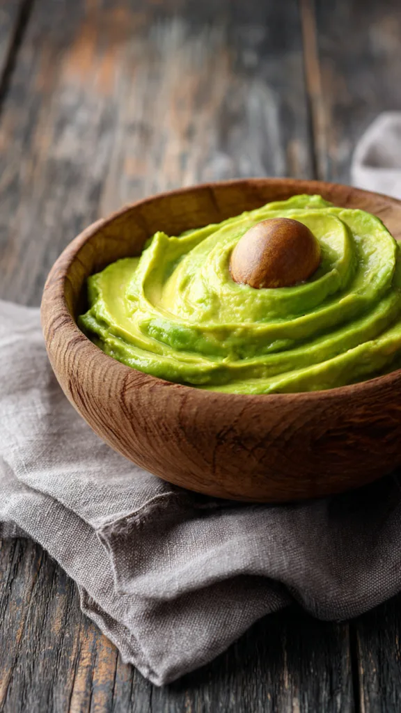 a clean aesthetic shot of a rustic wooden bowl fil