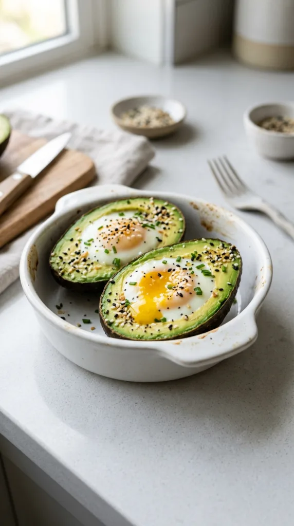 Baked eggs in avocado halves f32d13c3f6