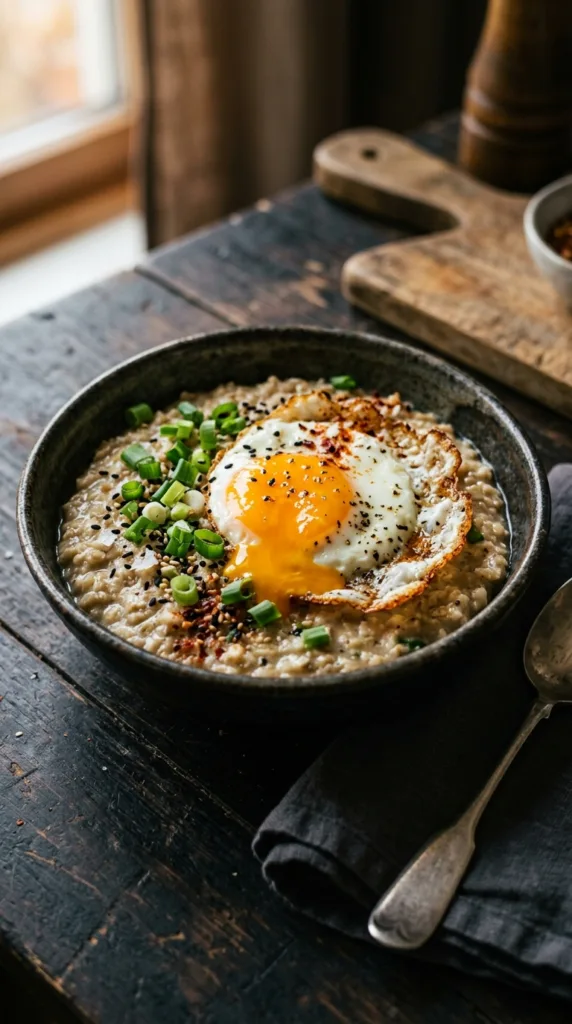 Oatmeal with fried egg 3942ffb397
