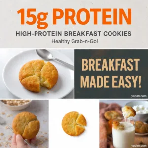 5 Make‑Ahead High‑Protein Cottage Cheese Breakfast Cookies(15 g Protein for Healthy Grab‑n‑Go!) 9 generate pinterest pin visual concepts for 5 makea