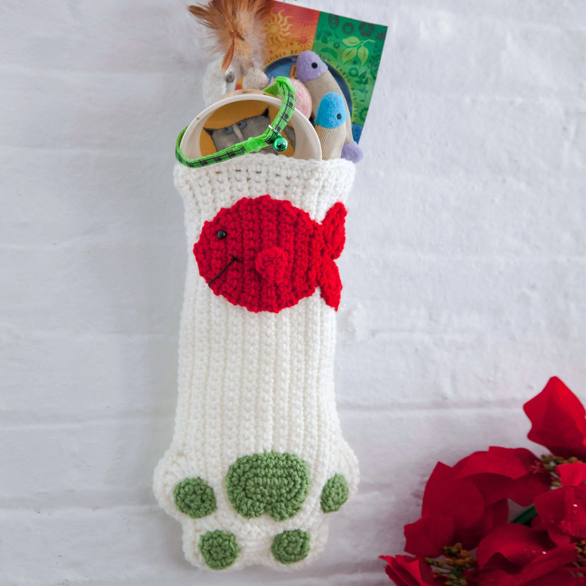 Crochet Cat Paws Christmas Stocking Pattern