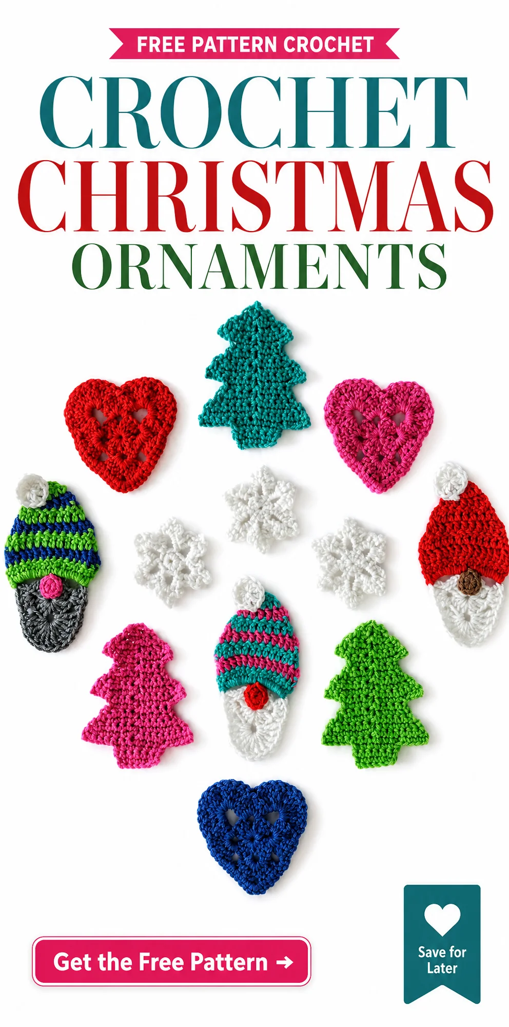 Christmas Crochet Applique Pattern