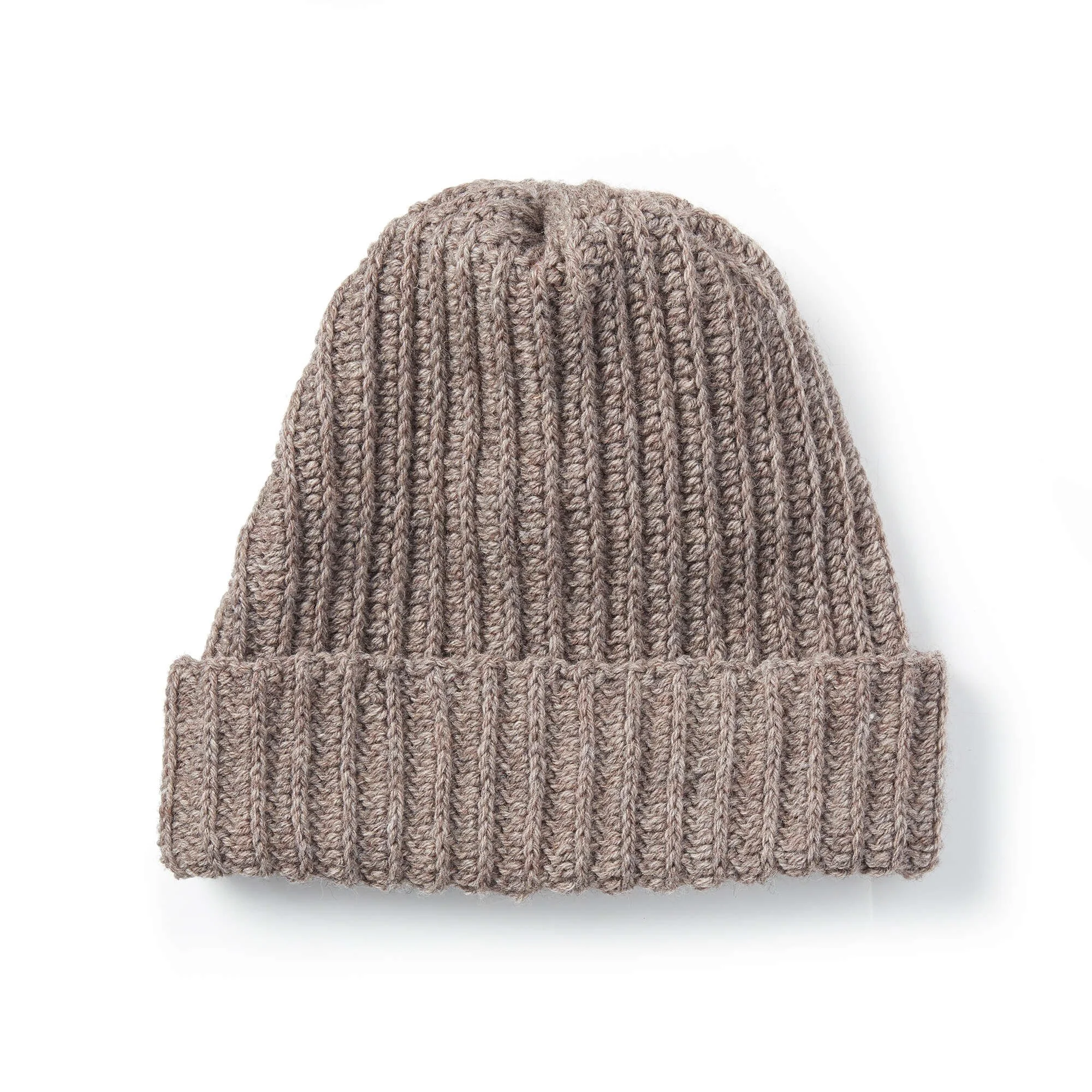 Classic-Style Ribbed Crochet Beanie Pattern