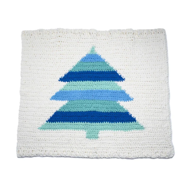 Cozy Tree Crochet Blanket Pattern showcasing a beautifully crafted crochet blanket.