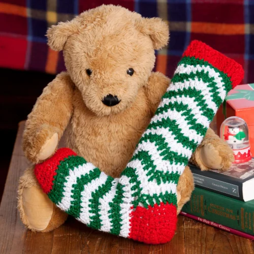 Crochet Ripple Stocking Pattern for the Holidays