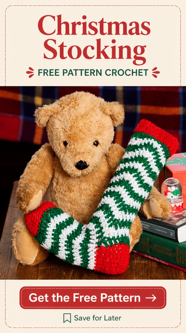 Crochet Ripple Stocking Pattern for the Holidays