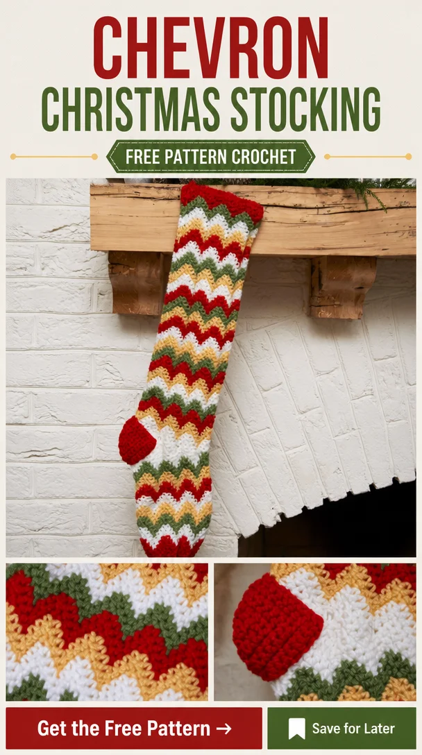 Crochet Zigzag Stocking Pattern
