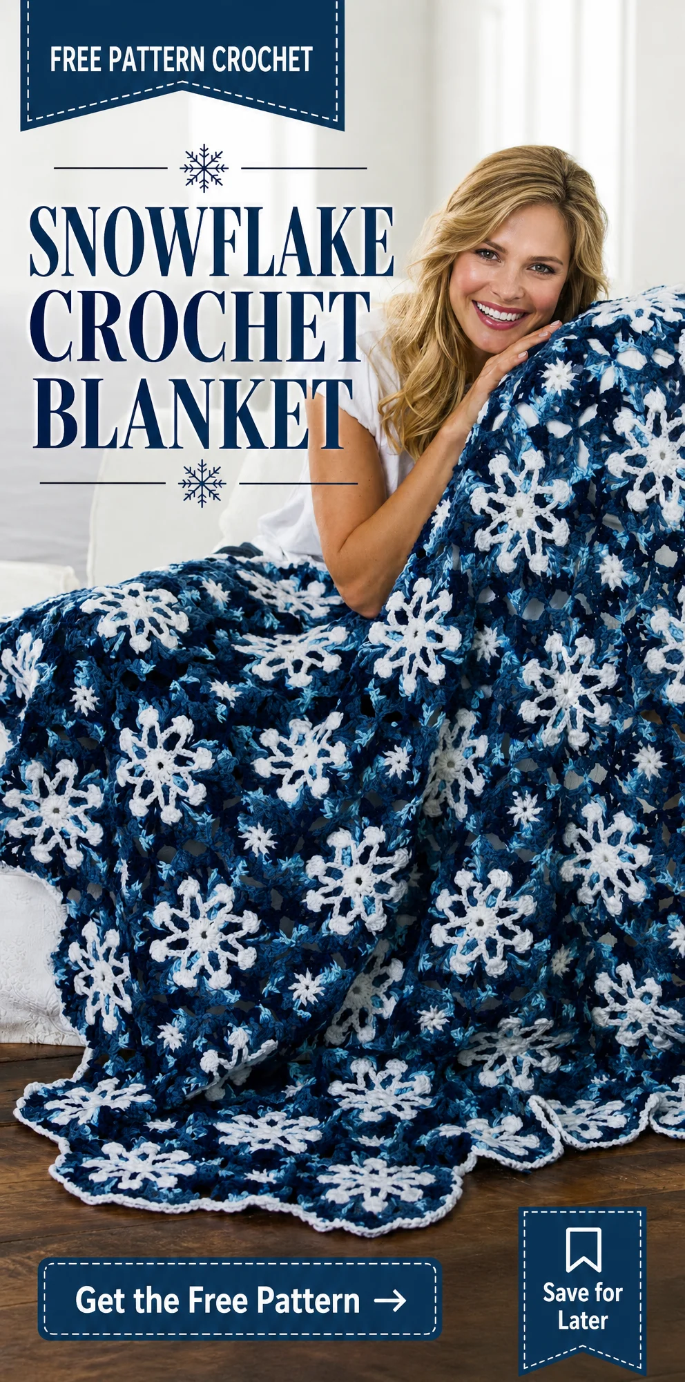 Dusty Snowflake Crochet Throw Pattern
