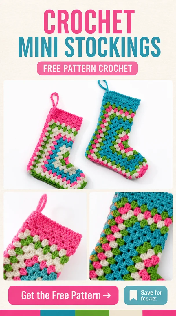 Hexi Crochet Christmas Stocking Pattern