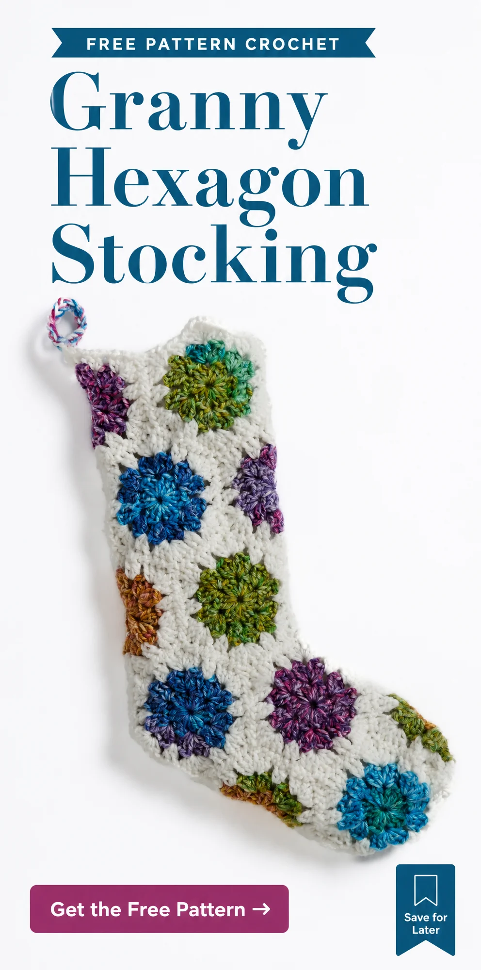 Hexi Motif Stocking Crochet Pattern